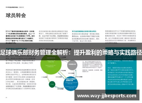 足球俱乐部财务管理全解析：提升盈利的策略与实践路径
